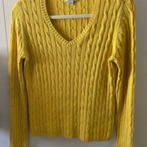 Cable Knit V-Neck Sweater